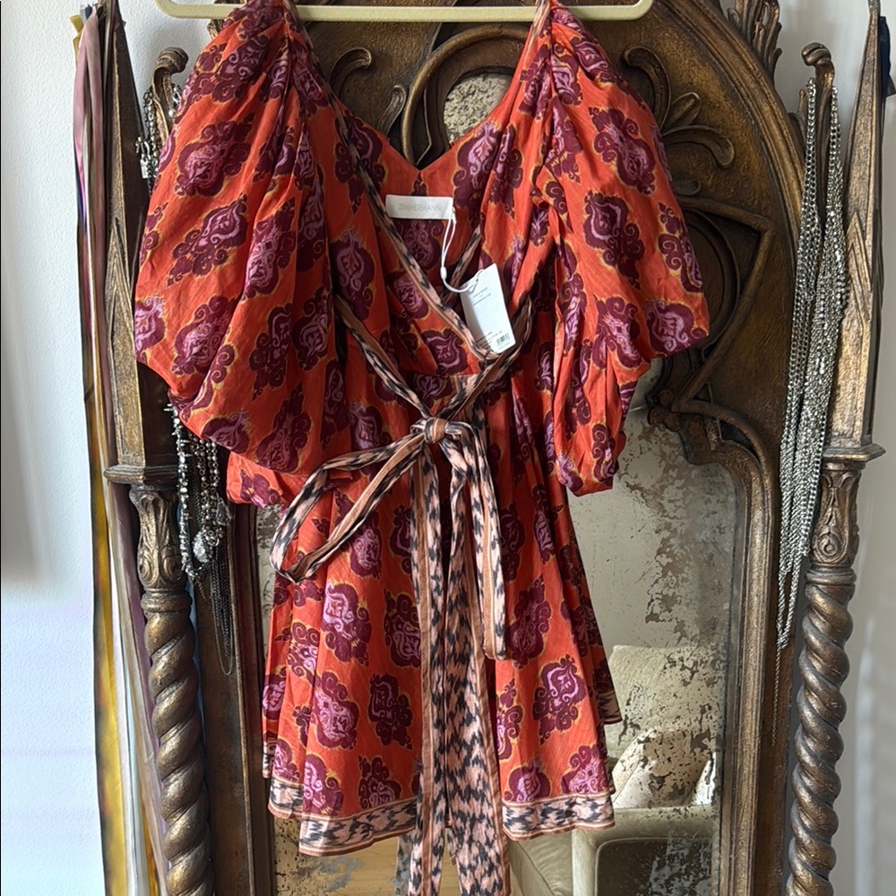 Zimmermann Wylie  mini wrap dress NWT